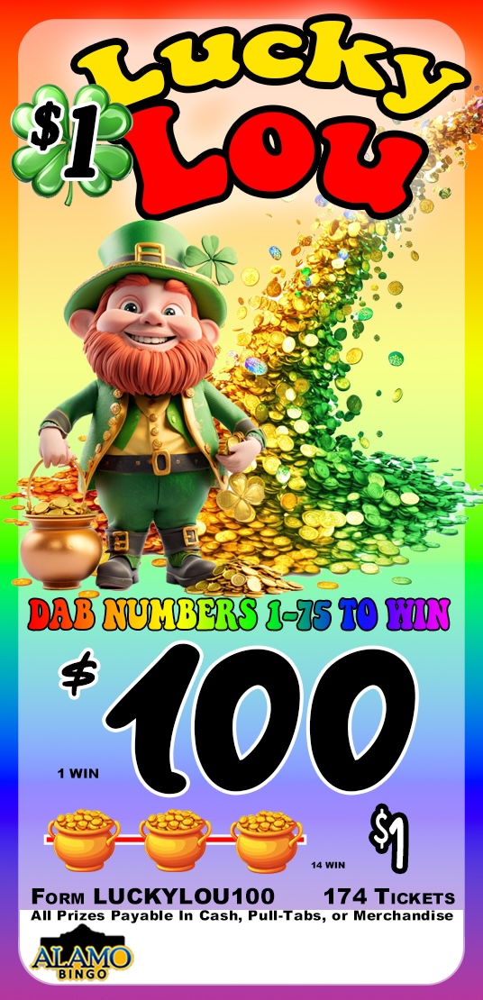 ALAMO: Lucky Lou $100 (174ct)