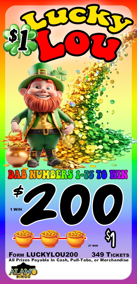 ALAMO: Lucky Lou $200 (349ct)